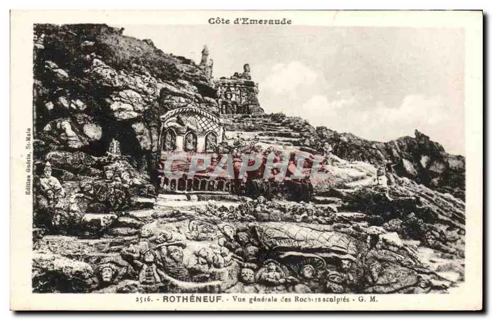 Rothéneuf — Allgemeiner Blick auf die Gekörnten Felsen — Éditions G. M. St-Malo, Nr. 2516 - Vorderseite