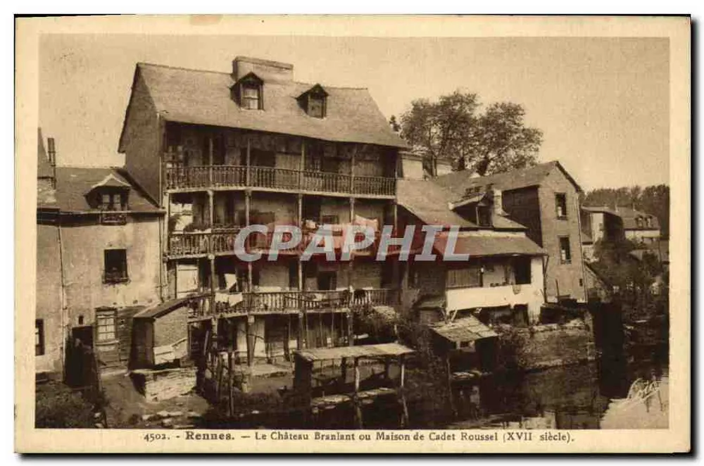 Rennes — Das Schwingende Schloss oder Haus des Cadet Roussel (17. Jahrhundert) - Vorderseite