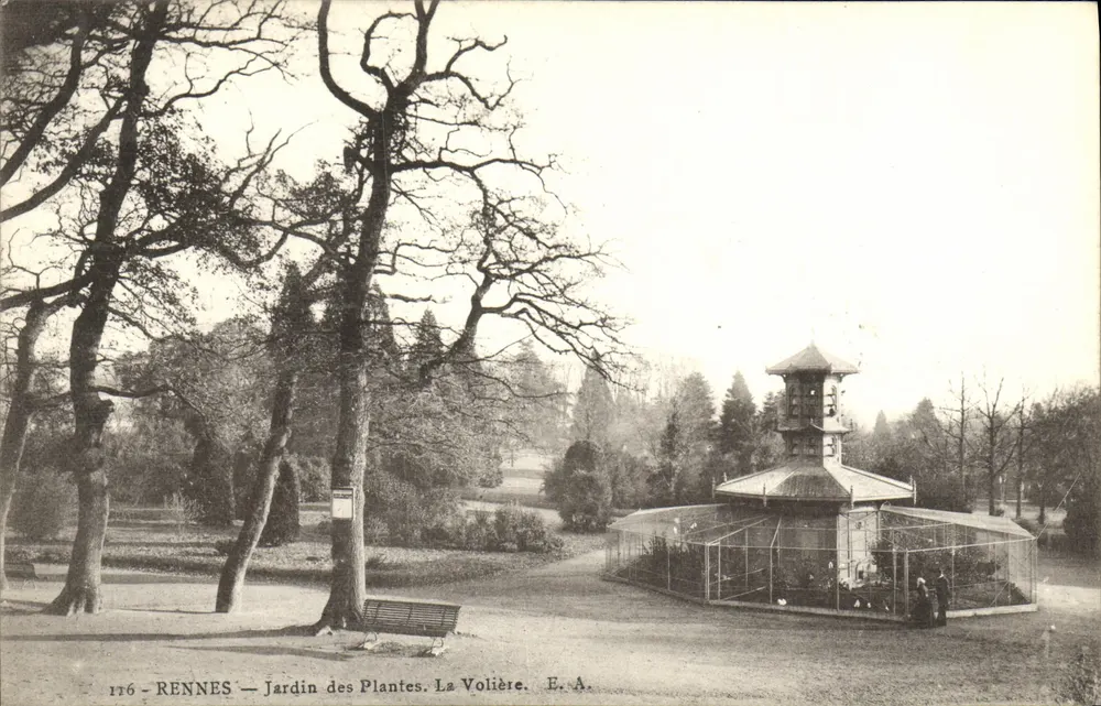 Rennes - Botanischer Garten. Das Volierenhaus. E.A. n°176 - Vorderseite
