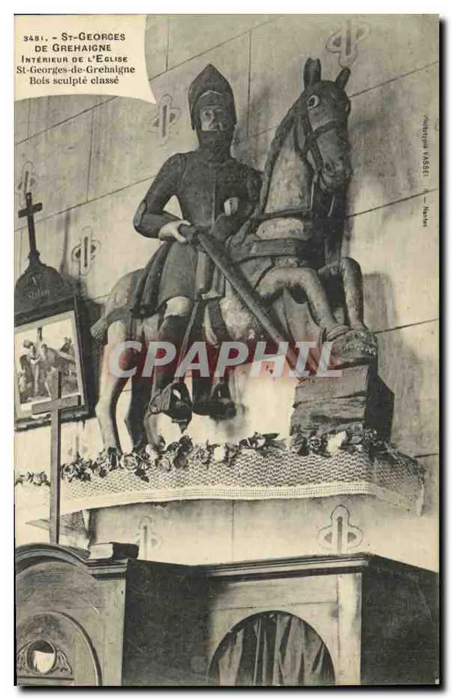 St-Georges de Grehaigne — Interior de la iglesia — Editor Vassez, Nantes - Anverso