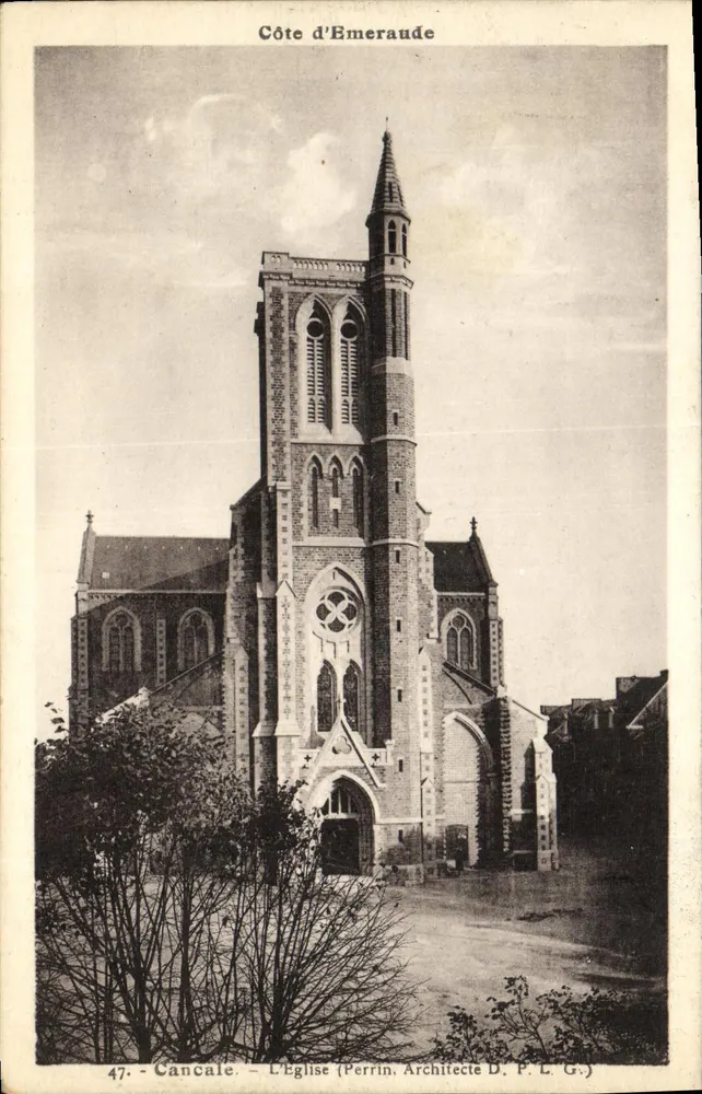 Cancale — A Igreja (Perrin, Arquiteto D. P. L. G.) - Frente
