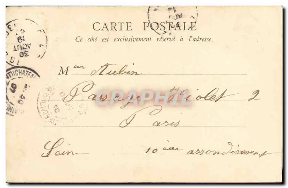 Paramé-Rochebonne — De Strand — B.F. Parijs n° 3567 - Achterkant