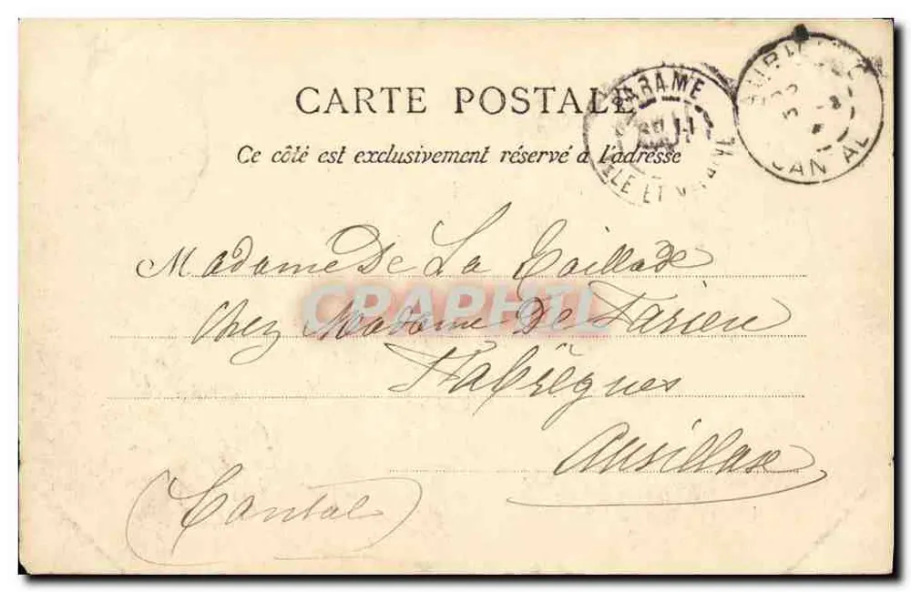 Costa da Esmeralda — Parame — A Ponta de Rochebonne em tempo ruim — editor J. Blan-Malo, n° 2749 - Verso