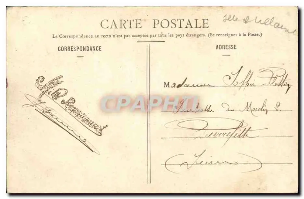 Fougères - Os Abatedouros — Coleção E. Hamonic, n° 1496 - Verso