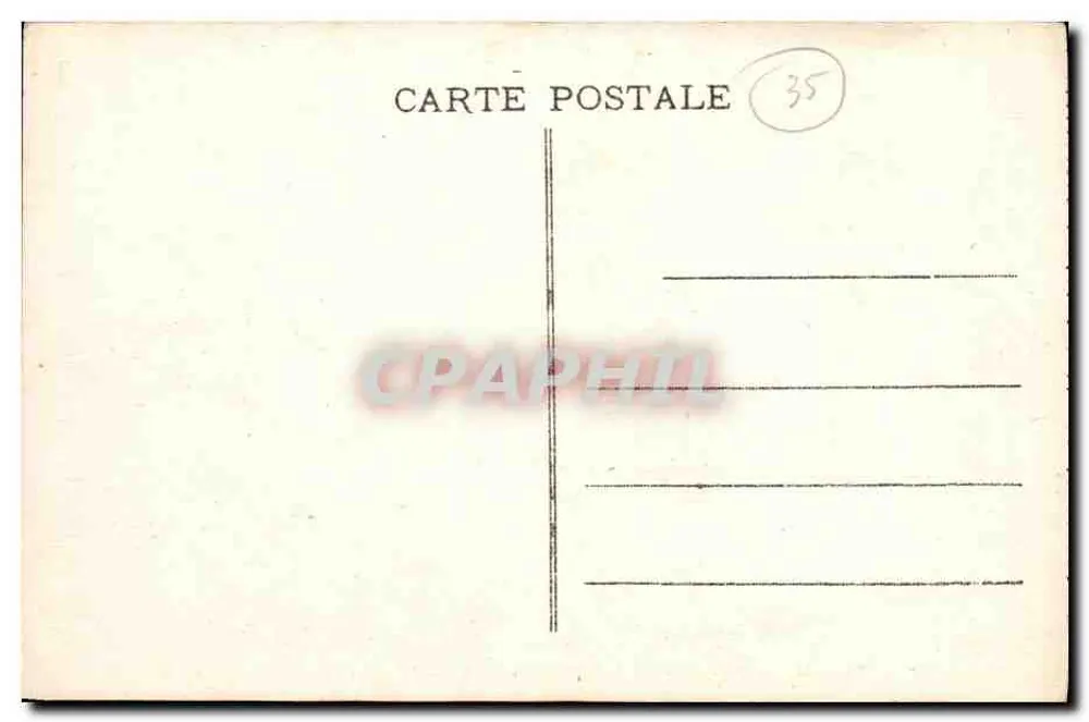 Paramé - Praia e Ponta de Rochebonne — Editor G. M. n° 4743 - Verso
