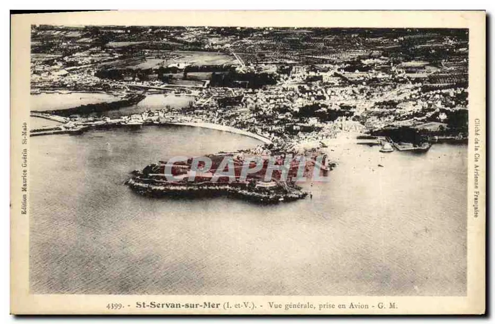 St-Servan-sur-Mer (I.-et-V.) — Allgemeiner Blick aus der Luft — Edition Maurice Gudrin, Nr. 4399 - Vorderseite