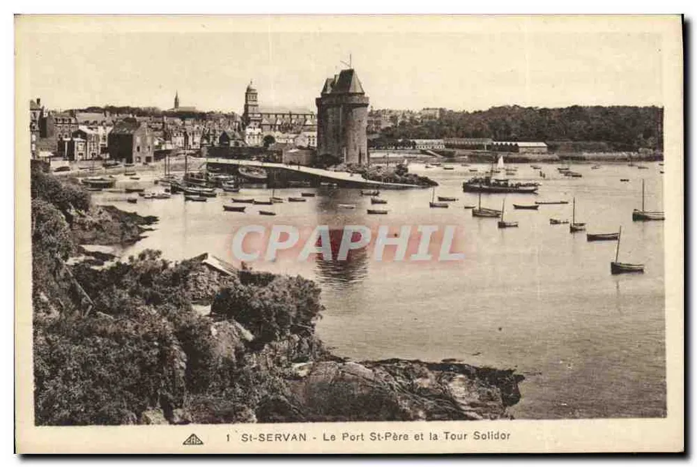 St-Servan - Le Port St-Père und die Tour Solidor - Vorderseite