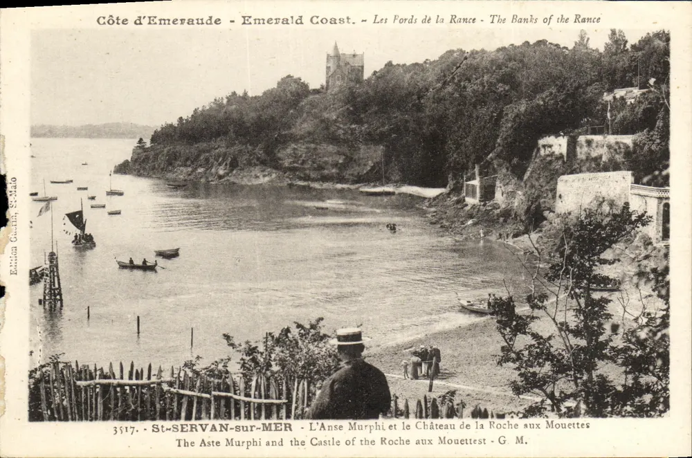 St-SERVAN-sur-MER — L'Anse Murphi und das Schloss la Roche aux Mouettes — Ausgabe G. M. n° 3517 - Vorderseite