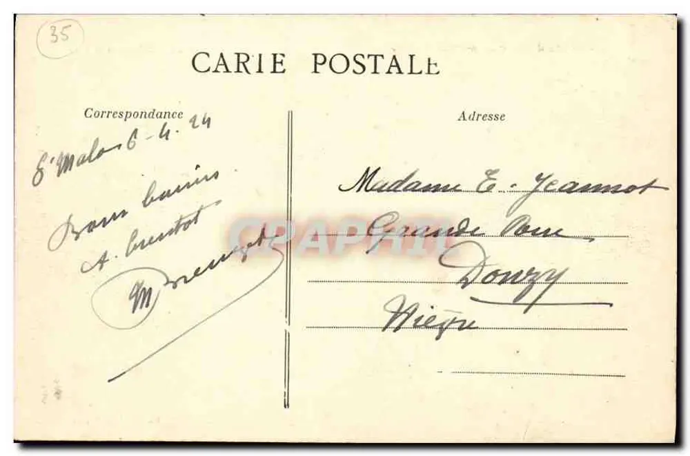 Côte d'Émeraude - Saint-Servan — La Tour Solidor und der Hafen — unbekannter Verlag, Nr. 436 - Rückseite