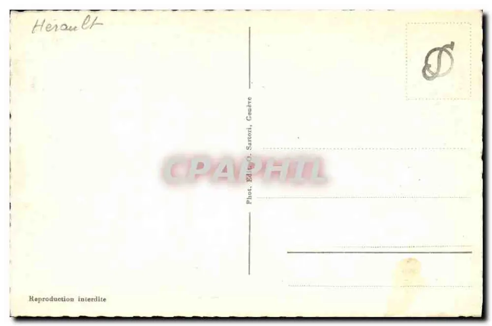 Caux, mer de Brouillard et Gramont — vue enneigée avec montagnes en arrière-plan — éditeur O. Sartori, Genève, n° 4376 - Verso