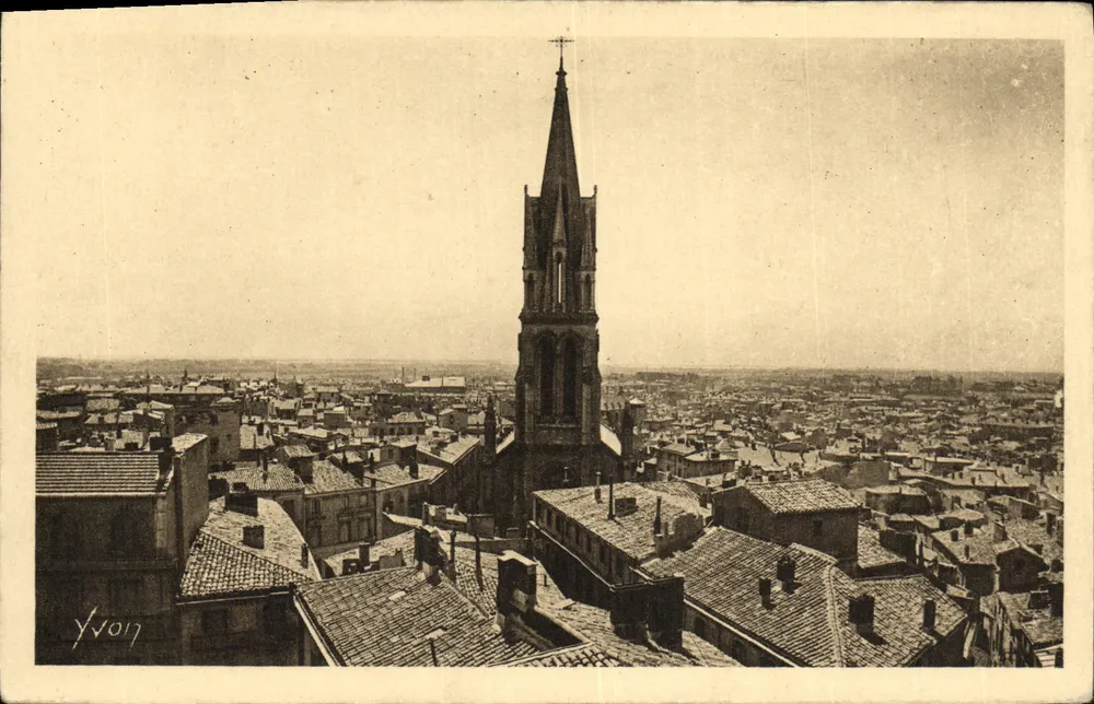 Montpellier — Panorama in Richtung Kirche Sainte-Anne — YVOI7 - Vorderseite