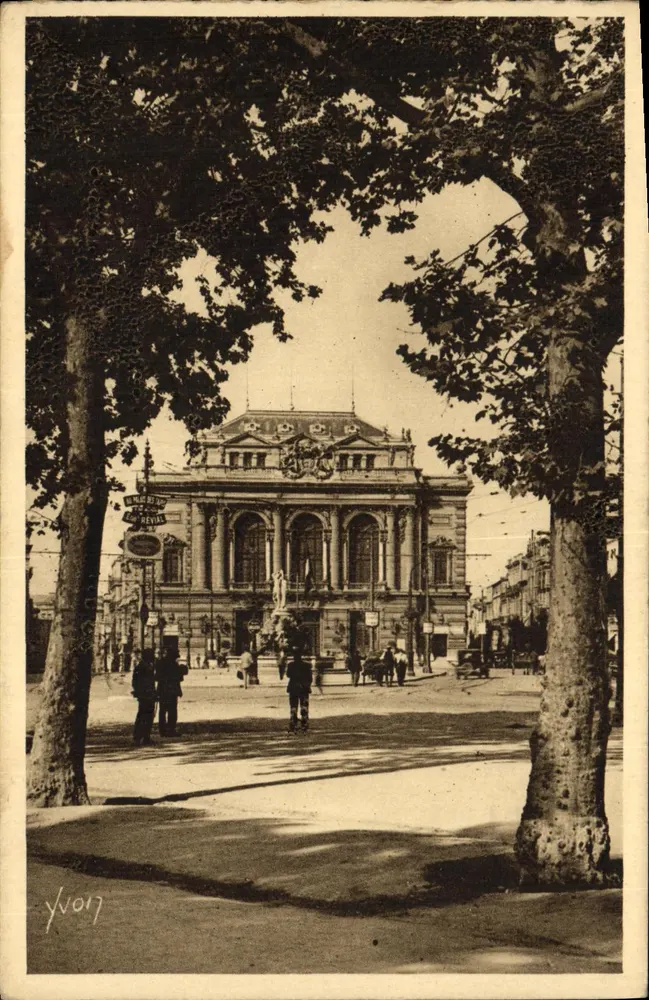 Montpellier — Place de la Comédie und das Theater — Éditions Yvon - Vorderseite