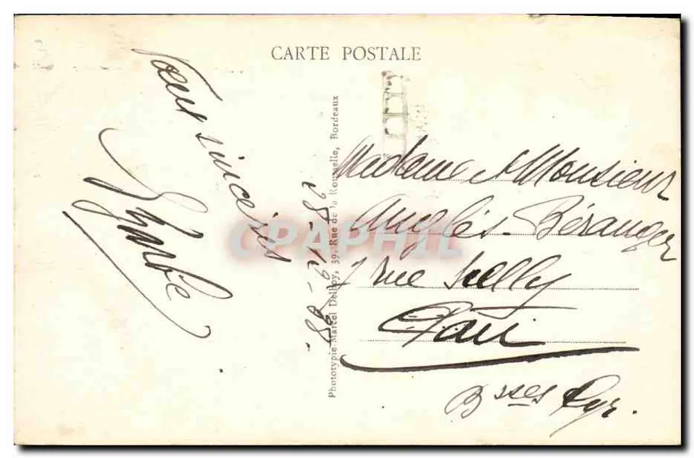 Bruges (Gironde) - Turm Lassalle und Kirche — Verlag M. D., Nr. 29 - Rückseite