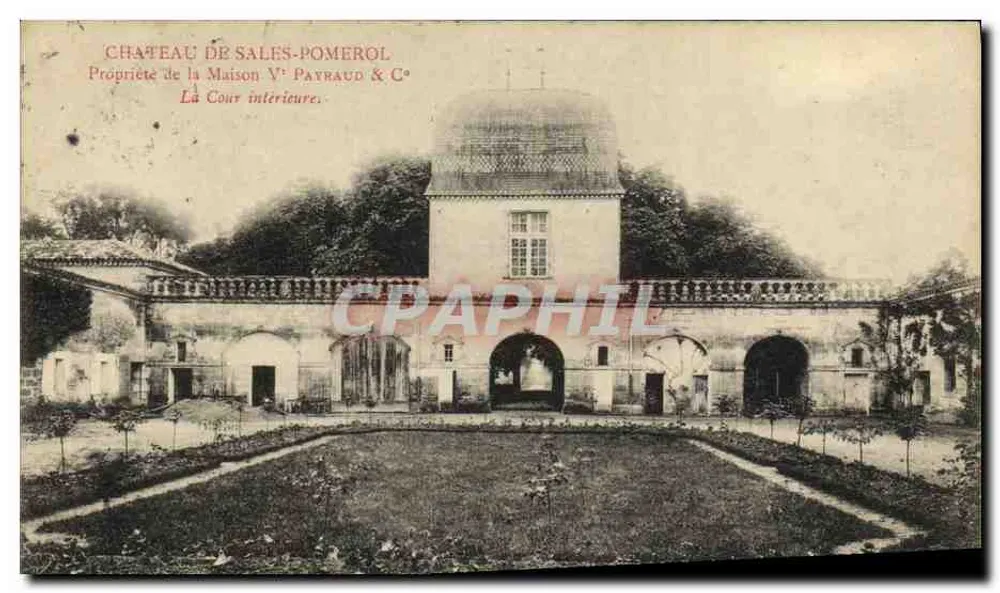 Schloss Sales-Pomerol — Innenhof — Maison V° Payraud & C° - Vorderseite