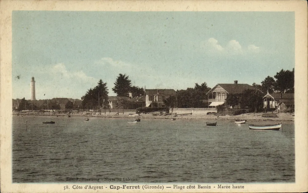 Cap-Ferret (Gironde) — Strandseite Bassin — Hochwasser — Verlag P. Rousting - Nouvelles Galeries - Vorderseite