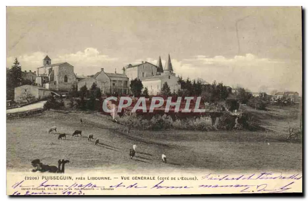 Puisseguin, nahe Libourne — Allgemeiner Blick (Seite der Kirche) — Henry Guillier, n°2206 - Vorderseite