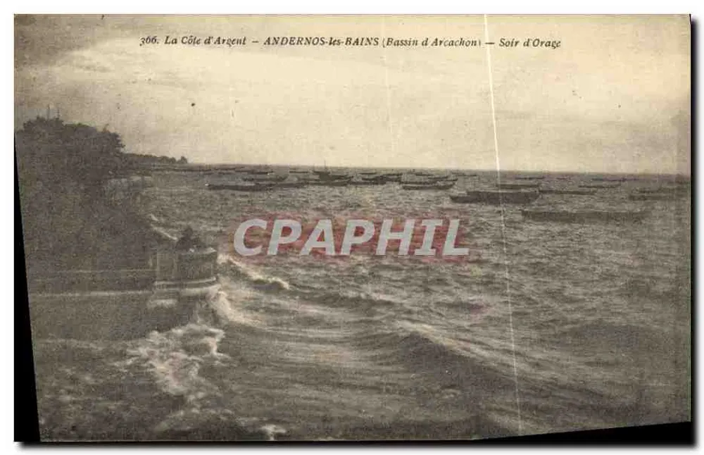 A Côte d'Argent – ANDERNOS-les-BAINS (Bassin d'Arcachon) – Noite de Tempestade - Frente