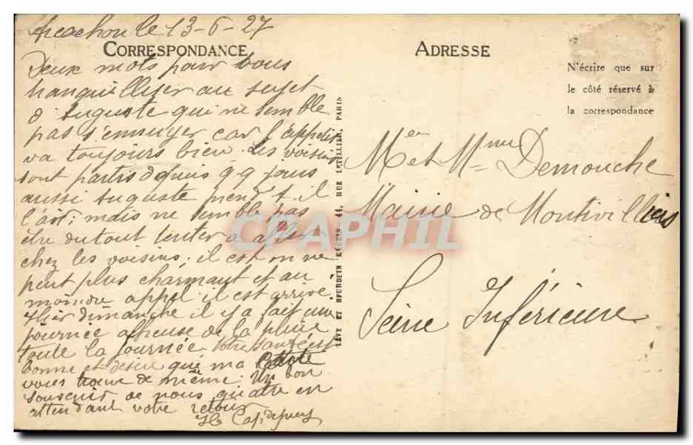 Arcachon — Através dos Pinheiros — Edição Bazar de l'Hôtel de Ville - Verso
