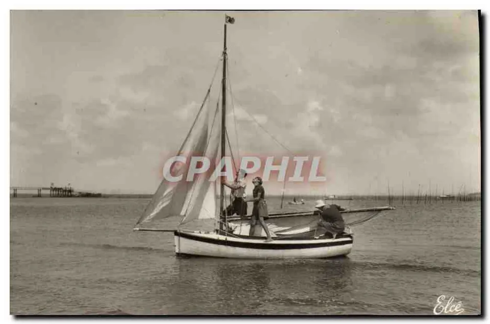 Marines des Bassin d'Arcachon — Das Abfahren — Édition L. Chatagneau 96, Coura-Victor Hugo — Bordeaux - Vorderseite
