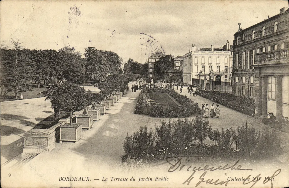 Bordeaux — Die Terrasse des öffentlichen Gartens — Collections N.D. Phil. n°9 - Vorderseite