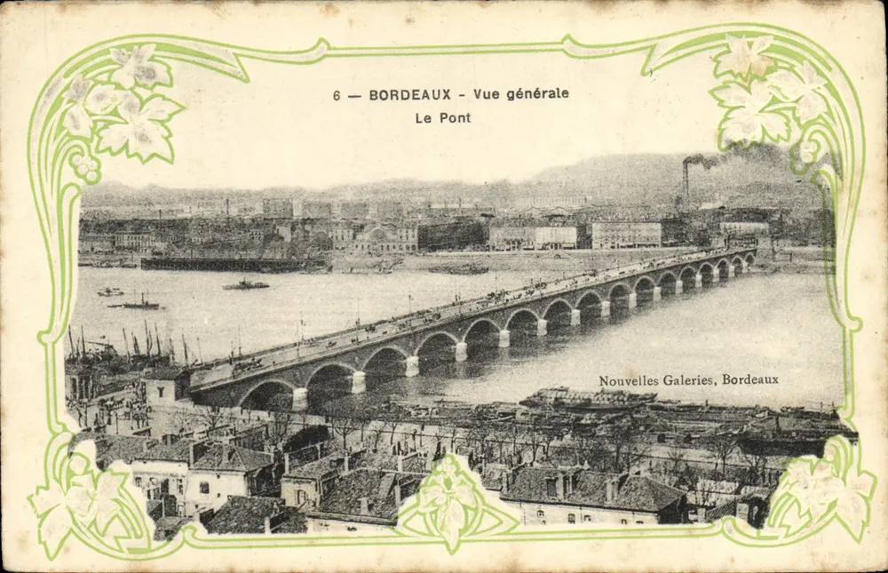 Bordeaux — Vue générale Le Pont — Nouvelles Galeries, Bordeaux - Vorderseite