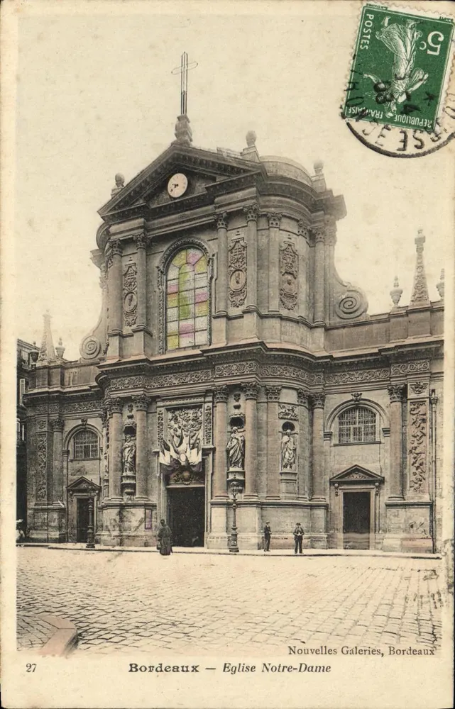 Bordeaux — Igreja Nossa Senhora — Novas Galerias, Bordeaux - Frente