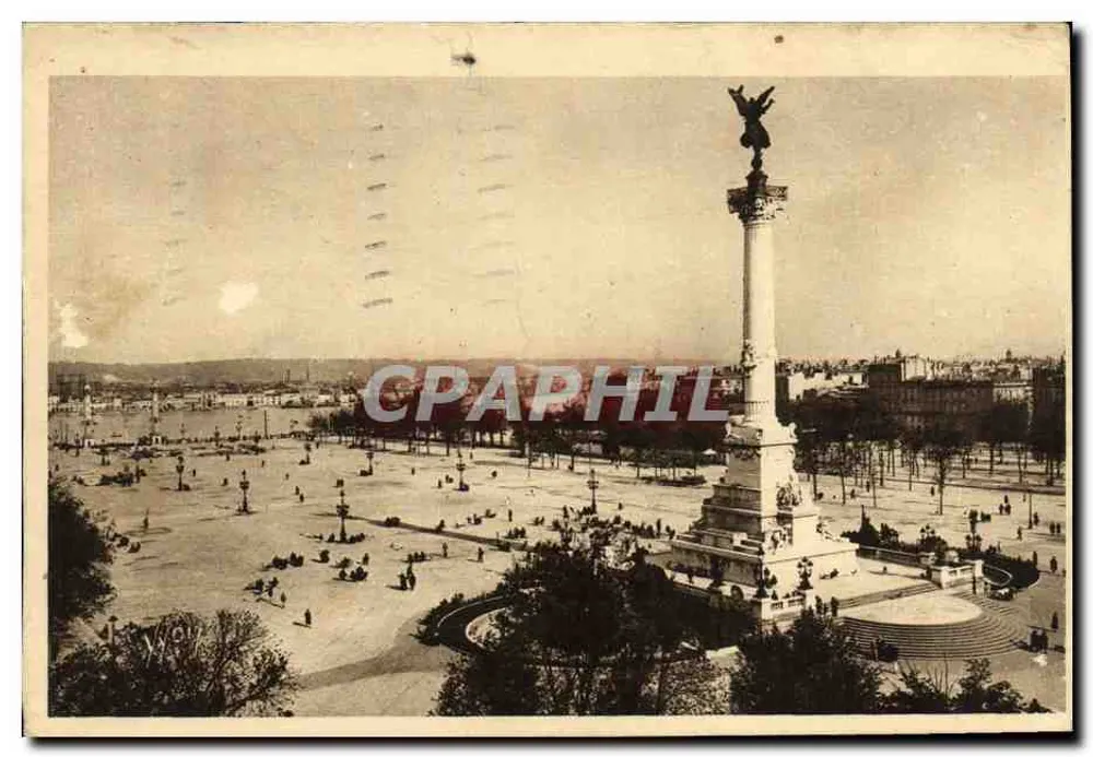 Place des Quinconces — Denkmal der Girondinen — Les Editions d'Art YVON, Paris - Vorderseite