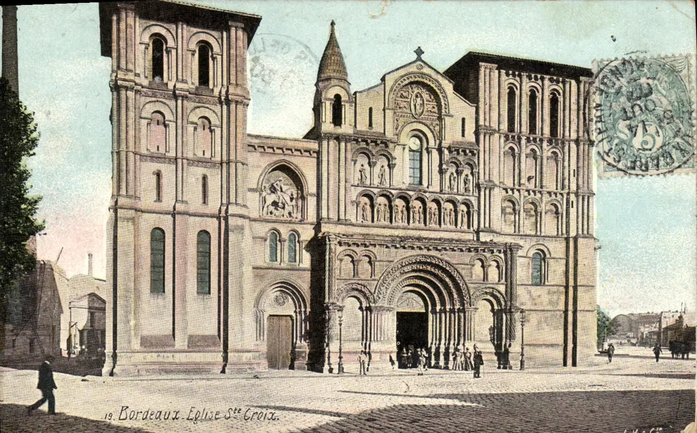 Bordeaux - Igreja de Santa Cruz — vista da fachada — A. V. & Cie, Paris - Frente
