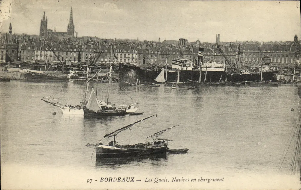 Bordeaux — Die Kais. Schiffe im Laden — Verlag unbekannt, Nr. 97 - Vorderseite