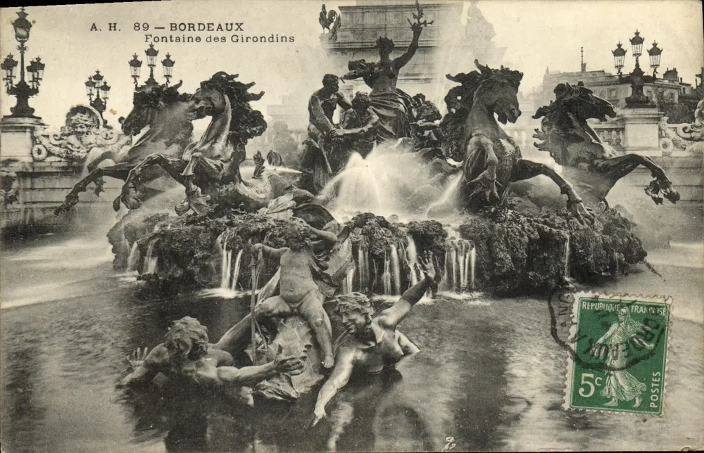 Bordeaux — Fontaine des Girondins — A.H. 89 - Vorderseite