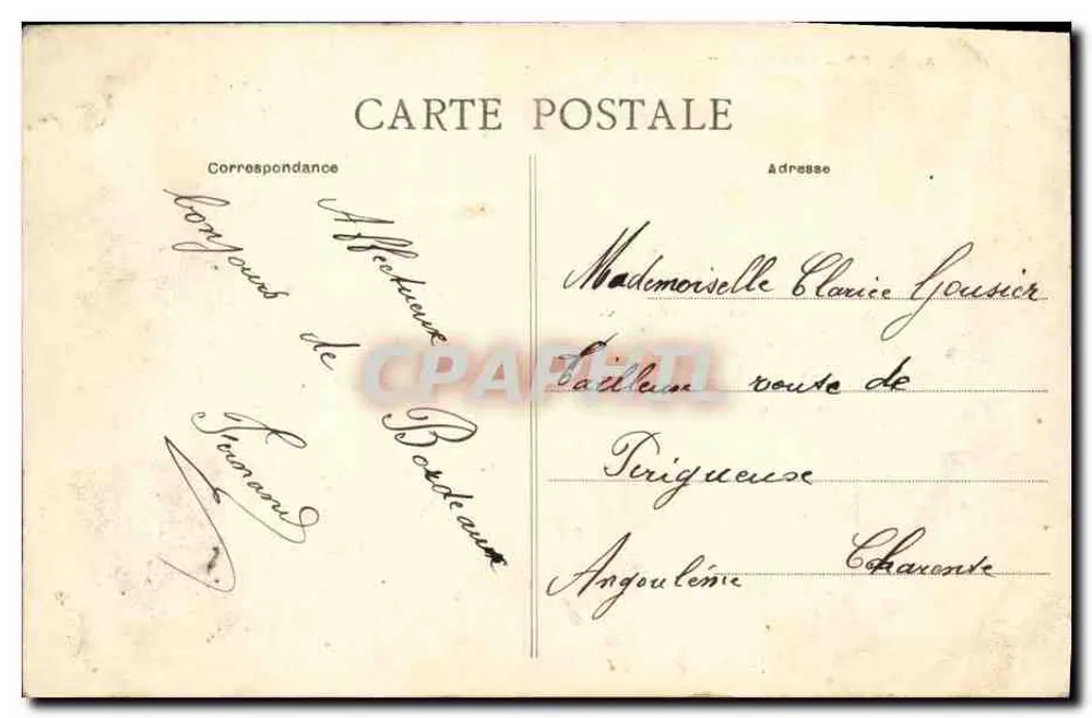 Bordeaux — Fontaine des Girondins — A.H. 89 - Rückseite