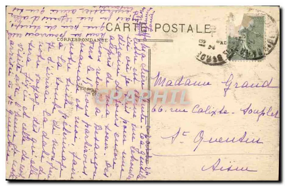 Bordeaux - Die Bucht, Ansicht vom St-Michel — Verlag B, Nr. 101 - Rückseite
