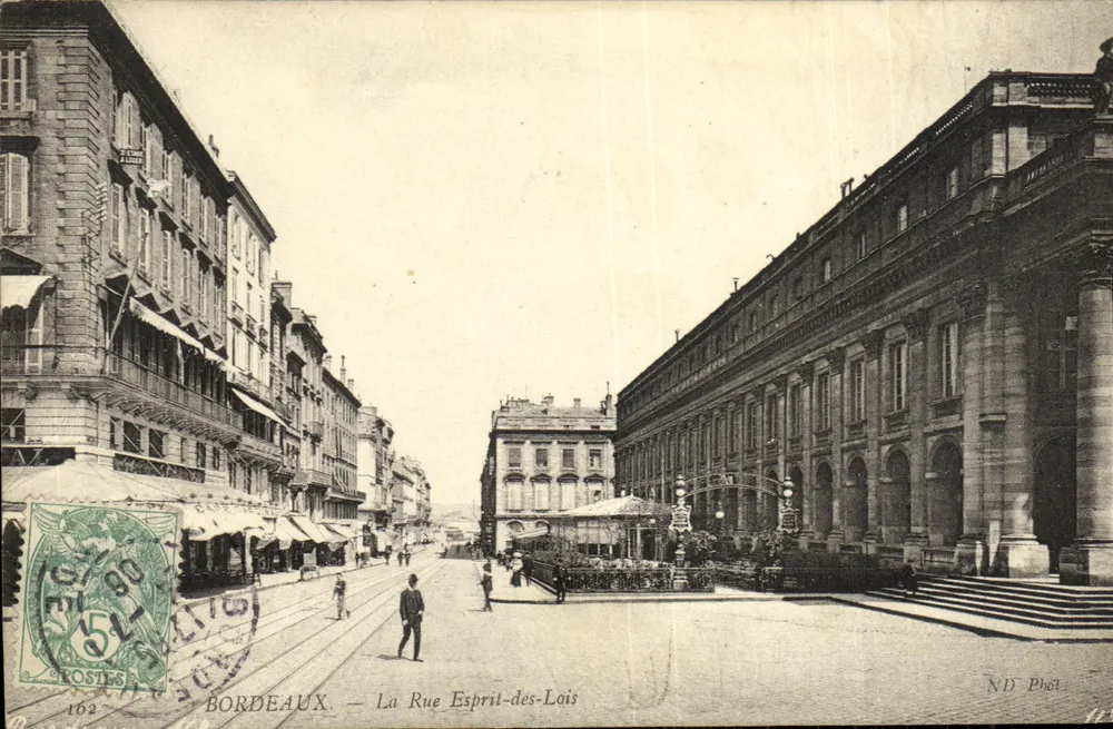 Bordeaux — La Rue Esprit-des-Lois — NID Phot. 162 - Recto