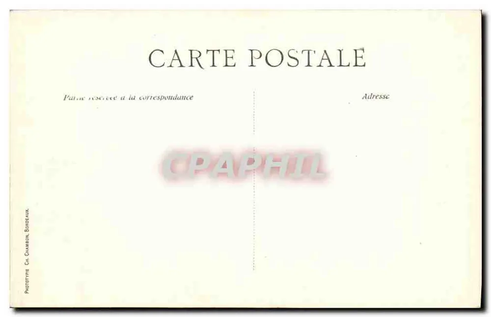 Bordeaux — Allées Damour — C.B. - Verso