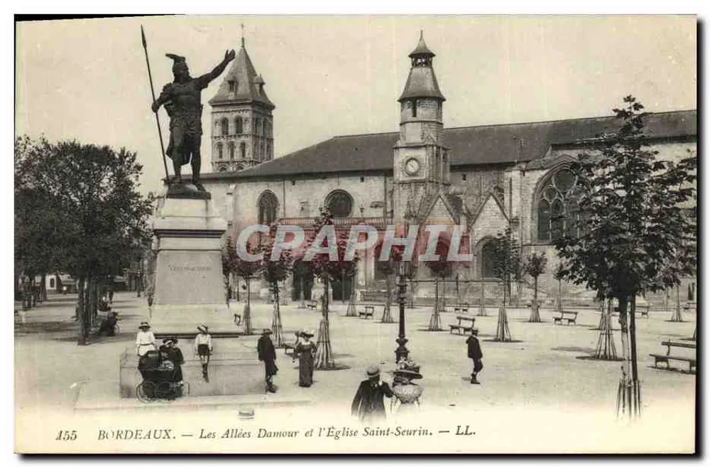 Bordeaux — Les Allées Damour und die Kirche Saint-Seurin — LL. - Vorderseite