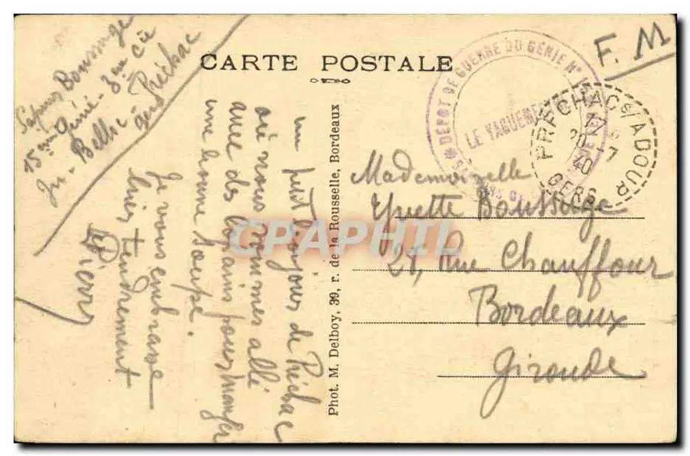 Préchac-sur-Agour (Gers) — Die Wurstfabrik von Gascony — herausgegeben von Mme Durgers - Rückseite