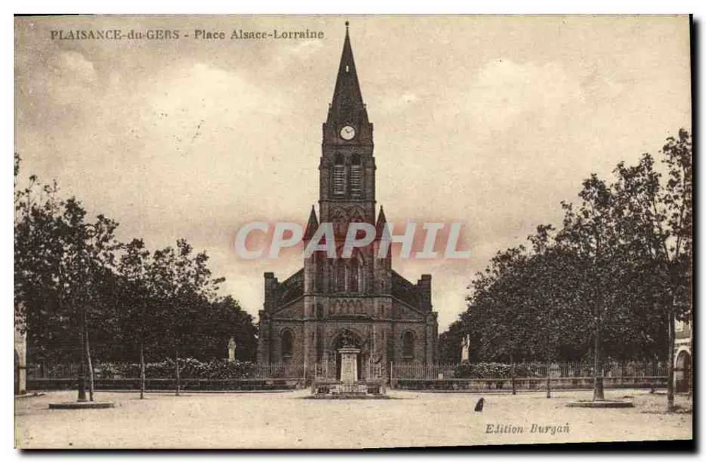 Plaisance-du-Gers - Place Alsace-Lorraine - Edição Burgan - Frente