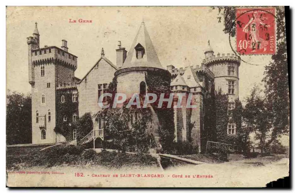 Château de Saint-Blancard — Côté de l'entrée — Éditeur : Marcelin Buret, Toulouse — N° 152 - Voorkant
