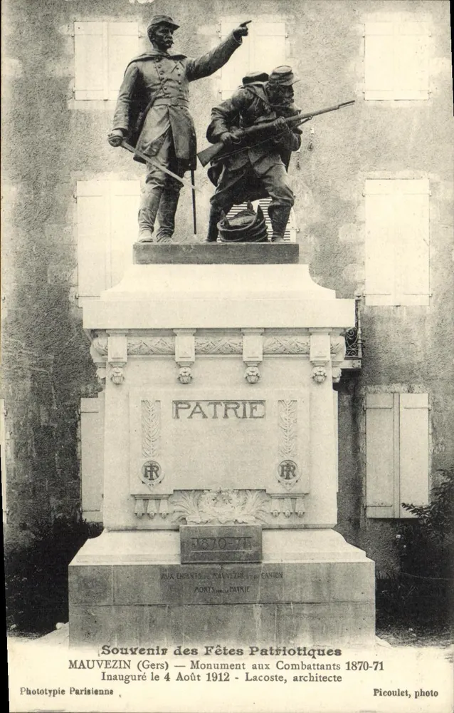 Mauvezin (Gers) — Monument aux Combattants 1870-71 — Phototypie Parisienne - Vorderseite