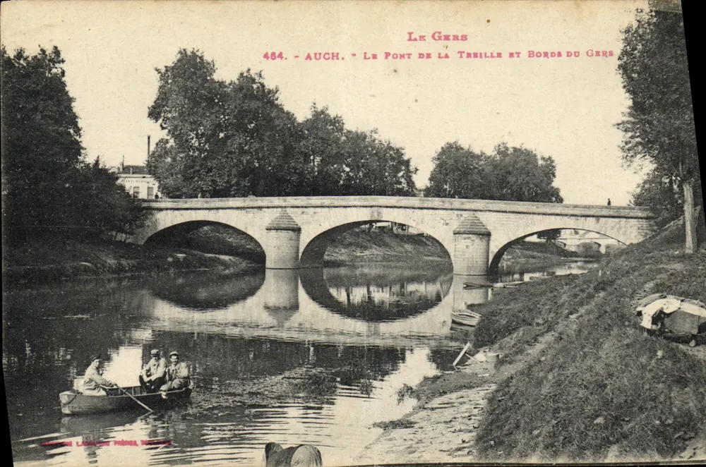 Auch - Le Pont de la Treille et Bords du Gers — éditeur Lacombe Frères, n° 484 - Vorderseite