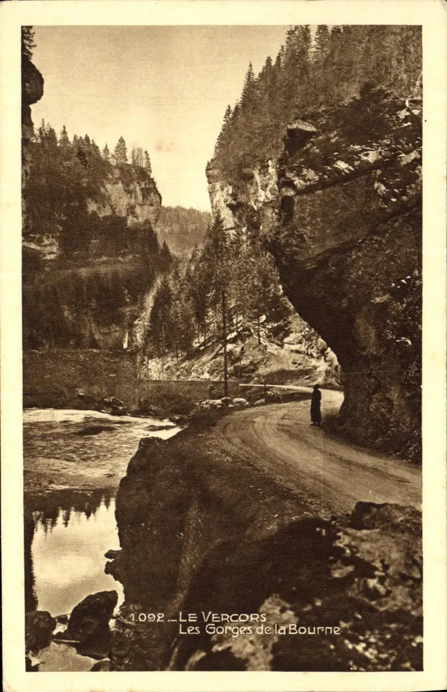 As Gorges da Bourne — O Vercors — Editor: Messageries de Grenoble, n° 1092 - Frente