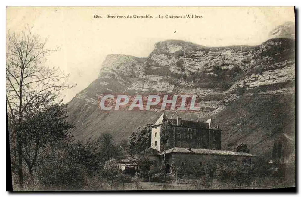 Ambientes de Grenoble — O Castelo de Allières — Bilhete postal moderno n°680 - Frente