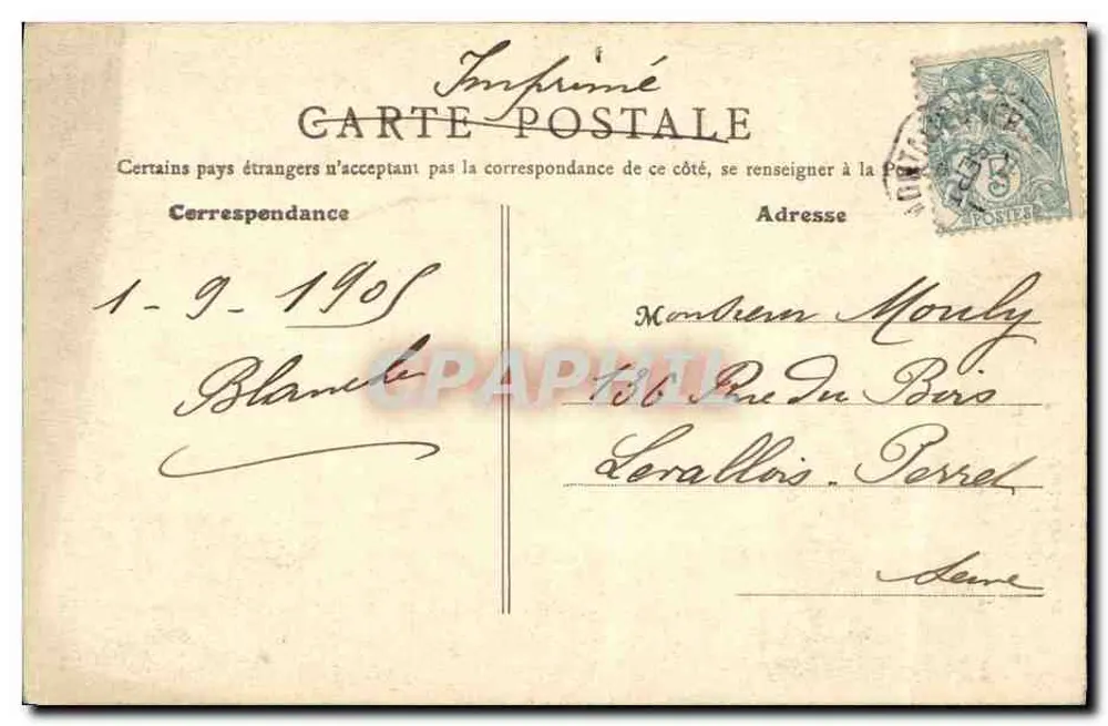 Ausgang der Höhlen — La Balme (Isère) — F. Roux, Höhlenbauer - Rückseite