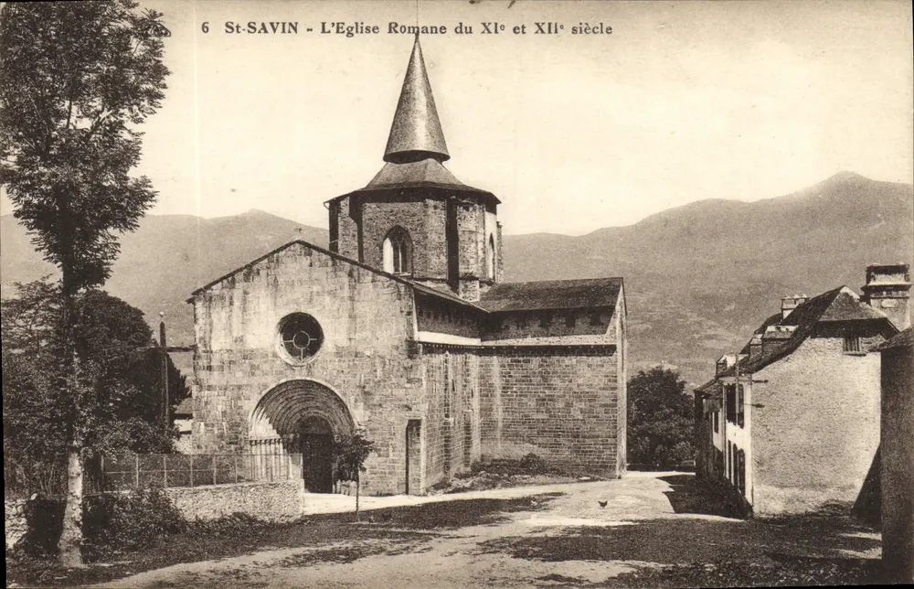 St-Savin - Die romanische Kirche des 11. und 12. Jahrhunderts — Vintage Postcard/Antike Ansichtskarte Nr. 6 — Verleger: C. Gacienne des Arts Photomécaniques, Straßburg - Vorderseite