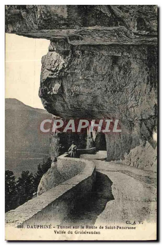 Dauphiné - Tunnel auf der Straße nach Saint-Pancrasse - Tal von Graisivaudan — Cl. A V. n° 086 - Vorderseite
