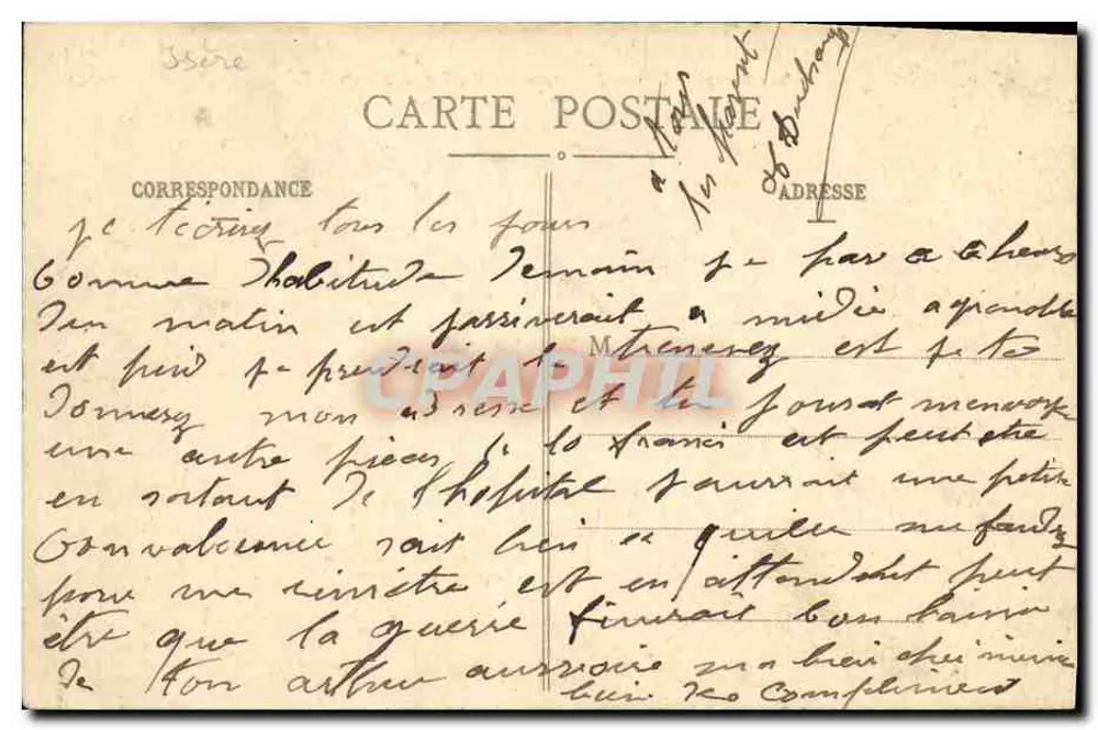 Le Périér, estrada do Col d'Ornon — Dauphiné — E.R. n°615 - Verso