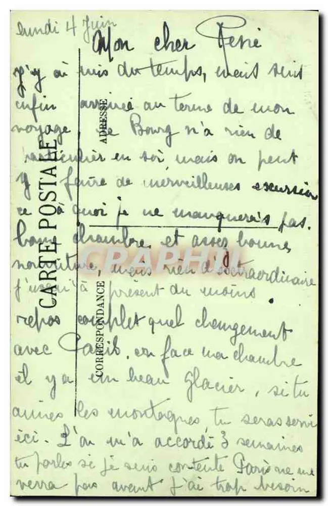 Das Dauphiné — La Meije — See von Puy-Facher — Hotel de Milan - Rückseite