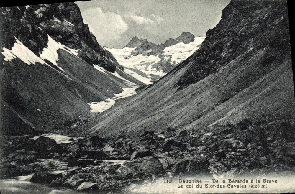 Der Col du Clof-des-Cavales (3128 m) — Dauphiné — Von La Bérarde nach La Grave — n° 1108 - Vorderseite