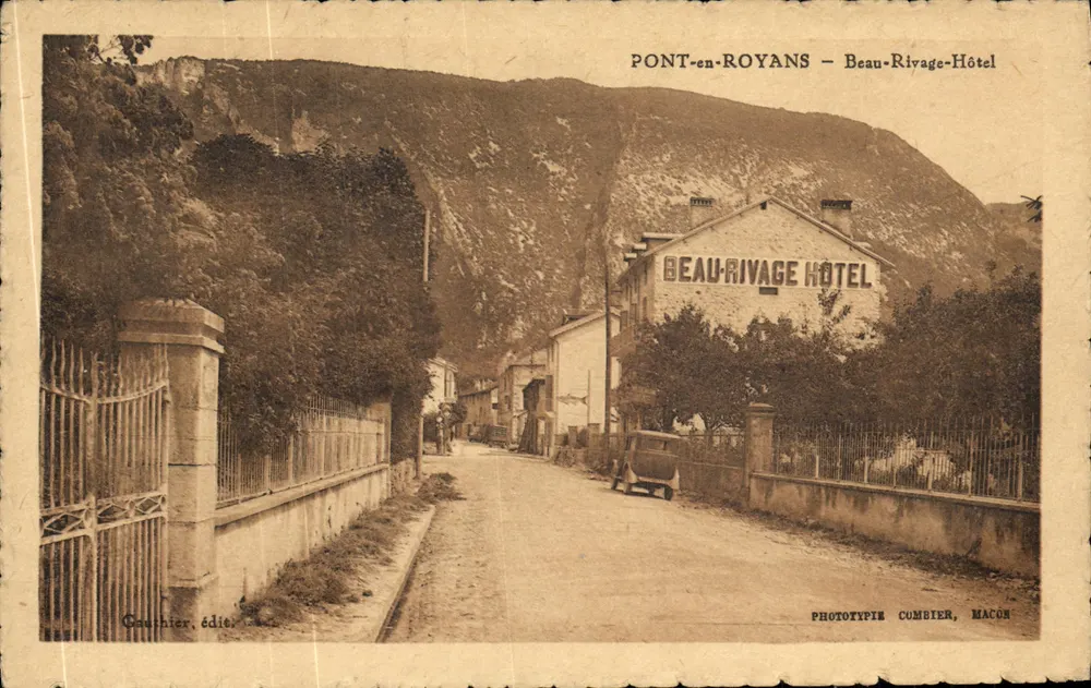 PONT-en-ROYANS — Hotel Beau-Rivage — Fototipia Combier, MACON - Frente