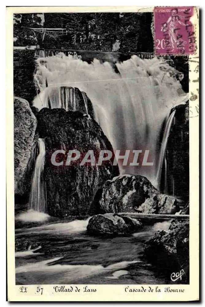Villard de Lans — Cachoeira da Bourne — Bilhete postal antigo n°57 - Frente